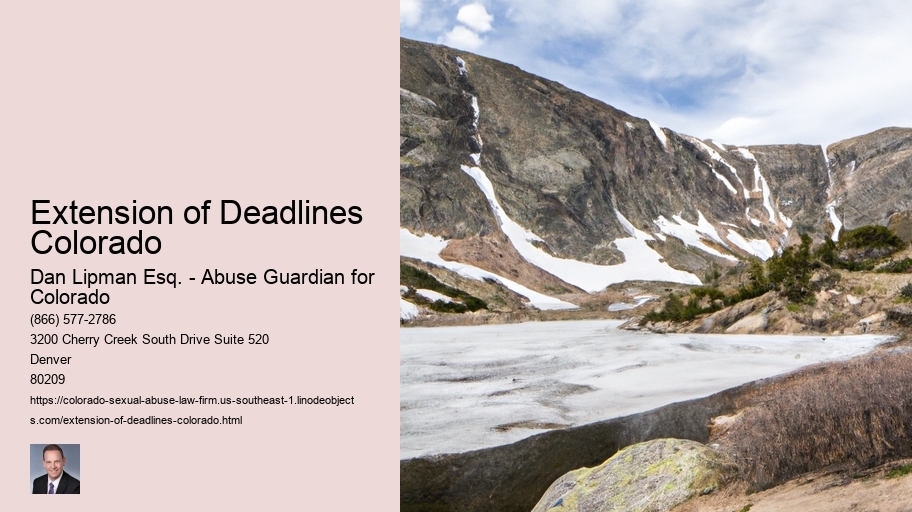 Extension of Deadlines Colorado